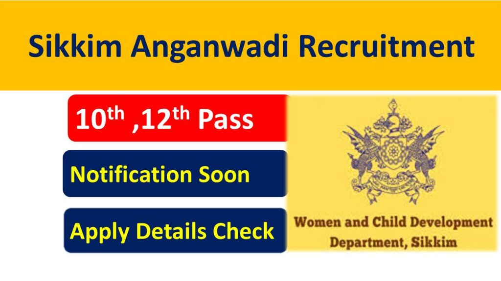 Sikkim Anganwadi Recruitment 2026 - Apply For Supervisor, Helper and Worker Vacancies सिक्किम आंगनवाड़ी भर्ती
